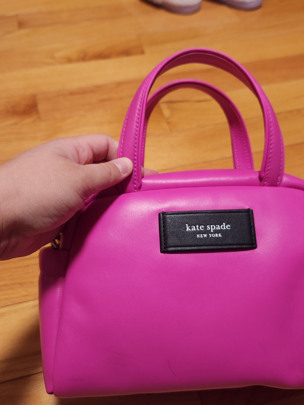 kate spade New York Hot Pink Puffed Satchel